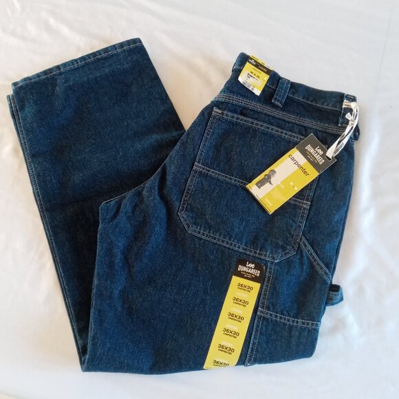Vtg Lee dark Wash loose fit Blue Denim Carpenter jeans size in description NWT - Picture 13 of 15